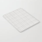Fine Weave Mid-Century Modern Minimalistic Pattern in White and Light Gray Notebook Gallery Image 2