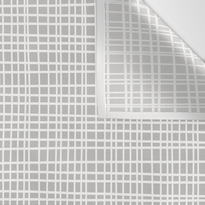 Fine Weave Mid-Century Modern Minimalistic Pattern in White and Light Gray Wall Tapestry Gallery Image 3