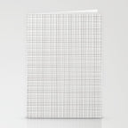 Fine Weave Mid-Century Modern Minimalistic Pattern in White and Light Gray Stationery Card Gallery Image 2