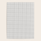 Fine Weave Mid-Century Modern Minimalistic Pattern in White and Light Gray Poster Gallery Image 4