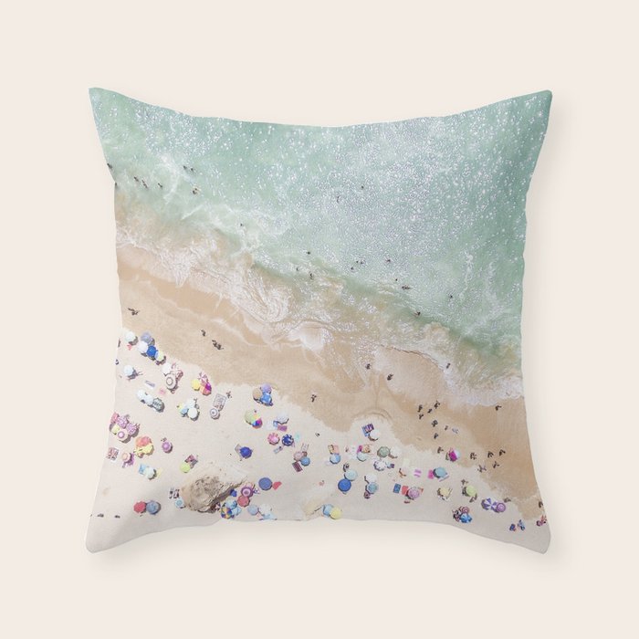Pastel Beach Throw Pillow Gallery Image 1