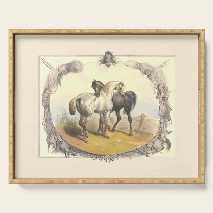 Arabian Horses - Equine Theme Vintage Illustration Serving Tray Gallery Image 1