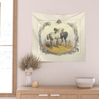 Arabian Horses - Equine Theme Vintage Illustration Wall Tapestry Gallery Image 2