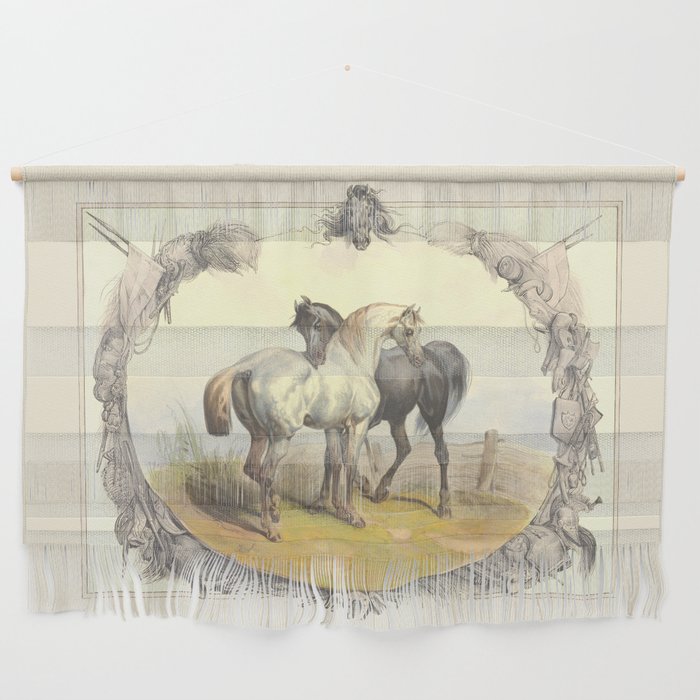 Arabian Horses - Equine Theme Vintage Illustration Wall Hanging Gallery Image 1