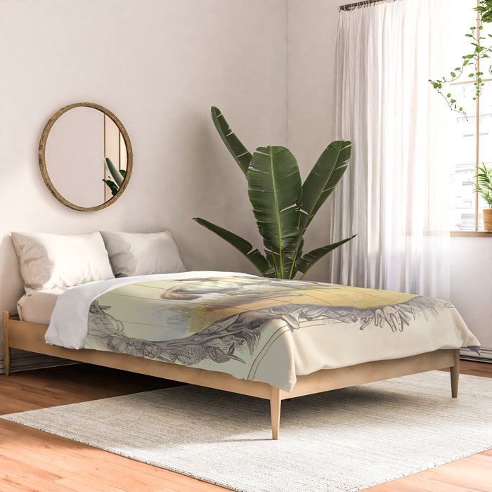 Arabian Horses - Equine Theme Vintage Illustration Comforter Gallery Image 2