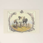 Arabian Horses - Equine Theme Vintage Illustration Welcome Mat Gallery Image 1