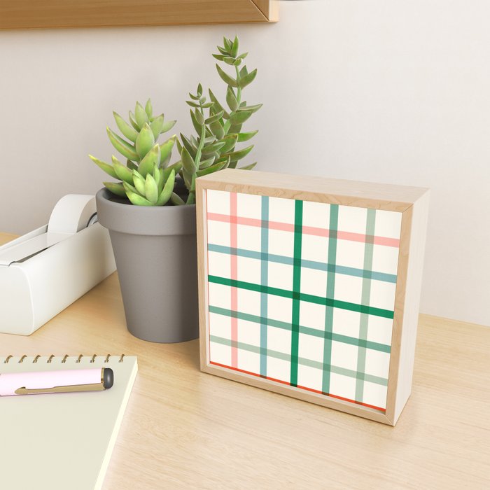 Simple Check - festive Mini Art Print Gallery Image 2