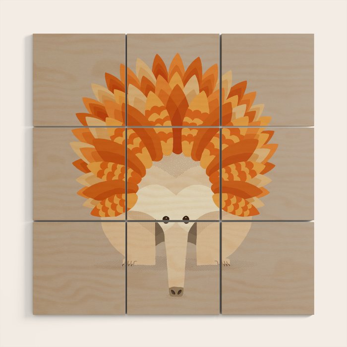 Whimsical Echidna Wood Wall Art Gallery Image 1