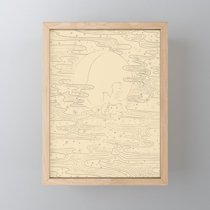 The Bird And The Moon Mini Art Print Gallery Image 1