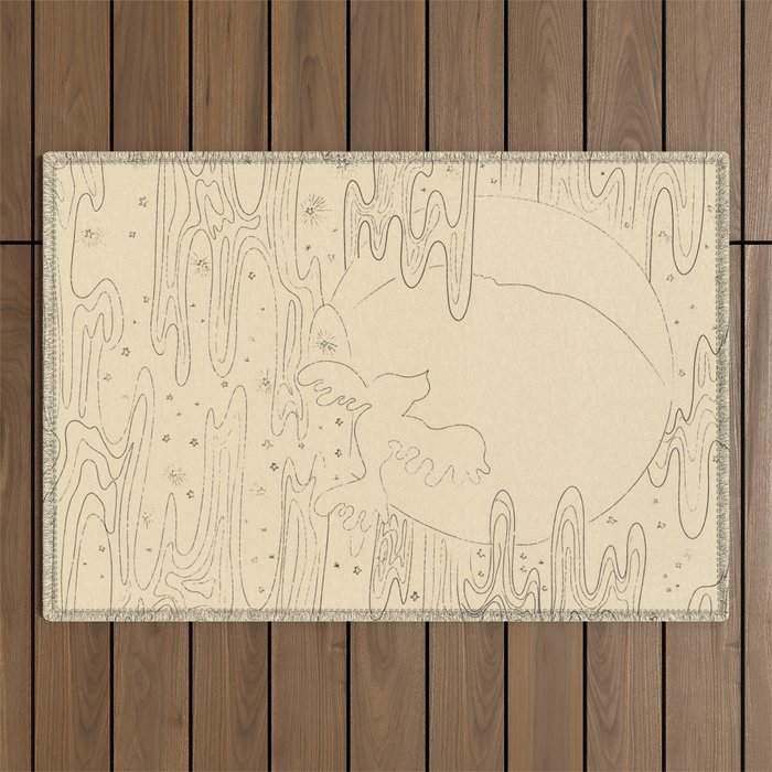 The Bird And The Moon Outdoor Rug Gallery Image 1