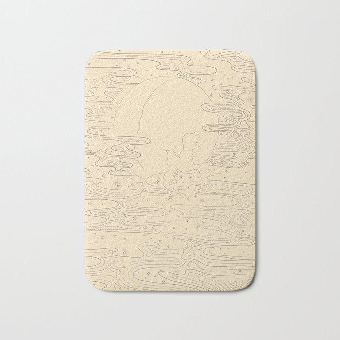 The Bird And The Moon Bath Mat Gallery Image 1