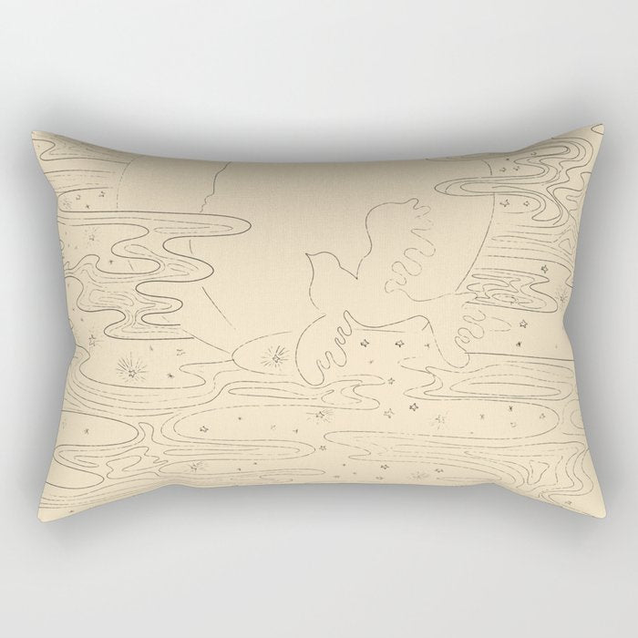 The Bird And The Moon Rectangular Pillow Gallery Image 1