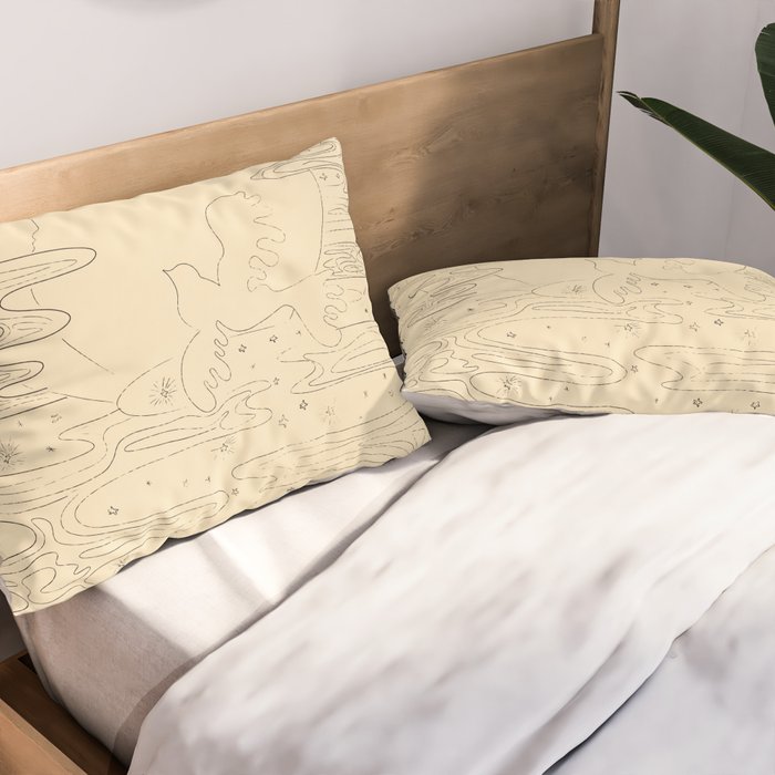 The Bird And The Moon Pillow Sham Gallery Image 2