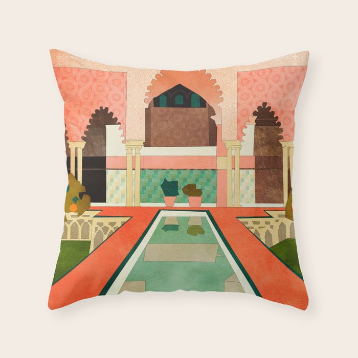 Granada Alhambra Throw Pillow Gallery Image 1
