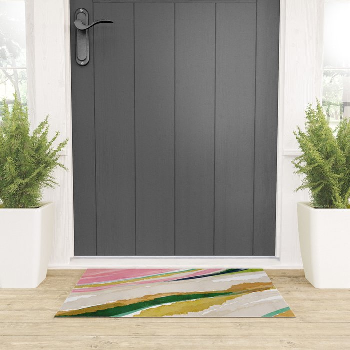 Rainbow Ribbons Welcome Mat Gallery Image 3