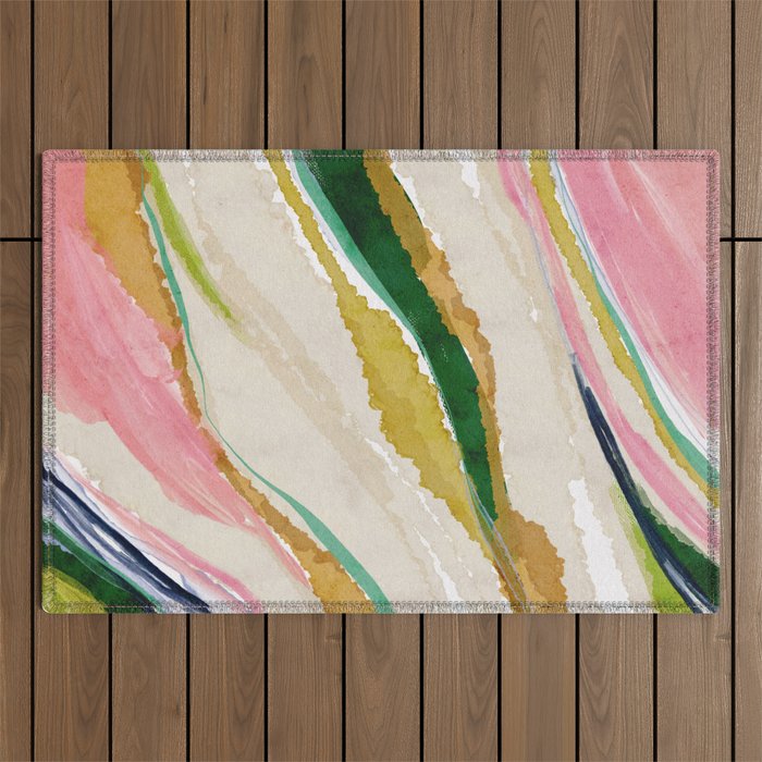 Rainbow Ribbons Outdoor Rug Gallery Image 1