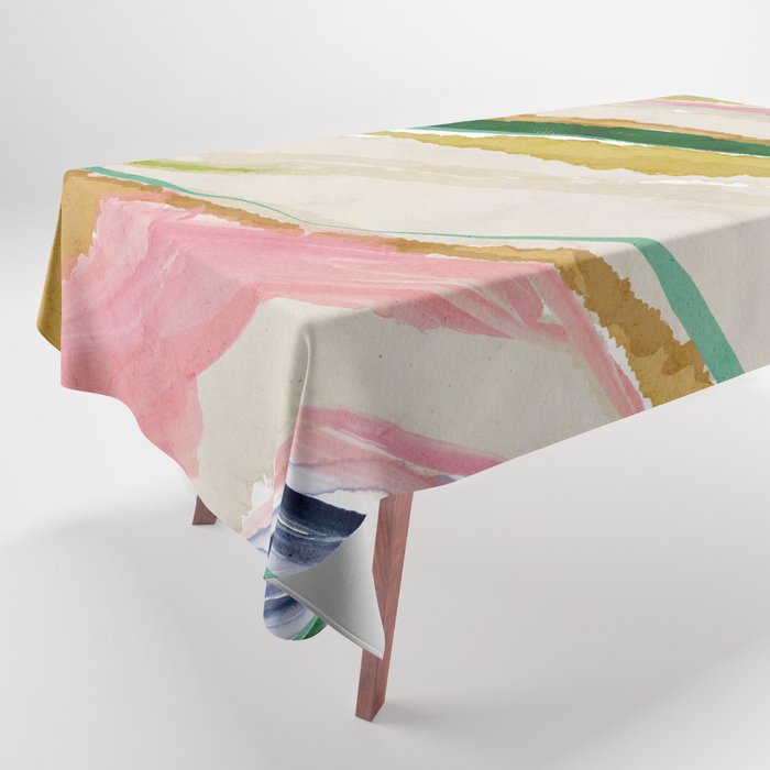 Rainbow Ribbons Tablecloth Gallery Image 1