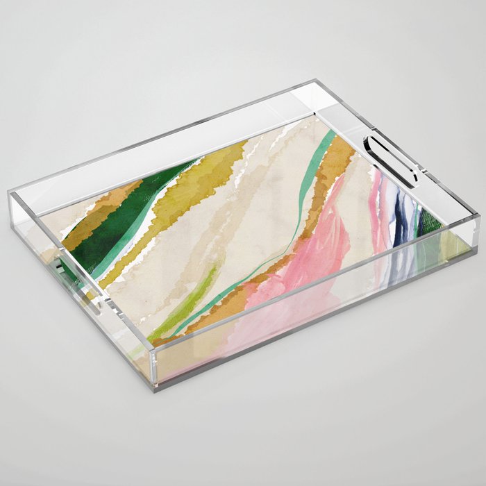 Rainbow Ribbons Acrylic Tray Gallery Image 1
