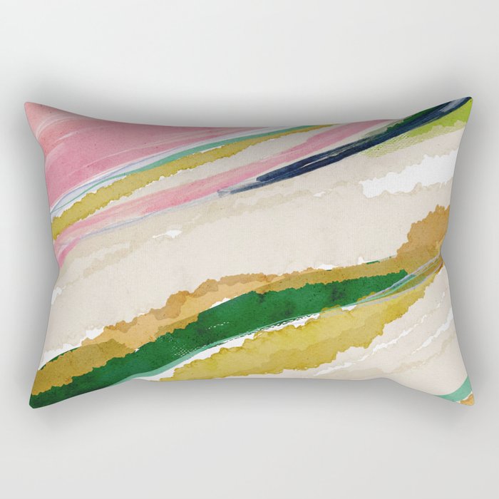 Rainbow Ribbons Rectangular Pillow Gallery Image 2