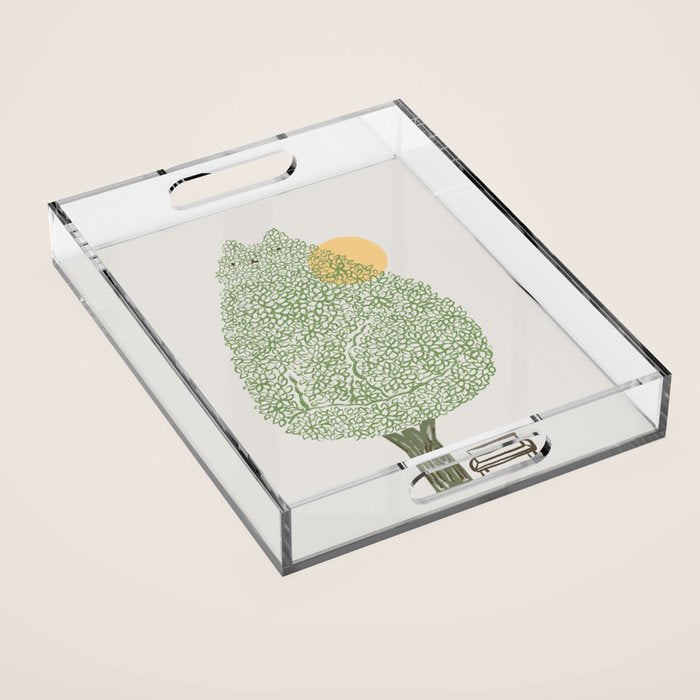 Cat and Plant 61: Cat Tree Acrylic Tray Gallery Image 1