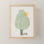 Cat and Plant 61: Cat Tree Mini Art Print Gallery Image 1