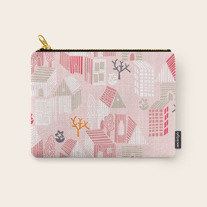 City life neighborhood pearl pink Carry All Pouch Gallery Image 1