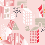 City life neighborhood pearl pink Coffee Mug Gallery Image 2
