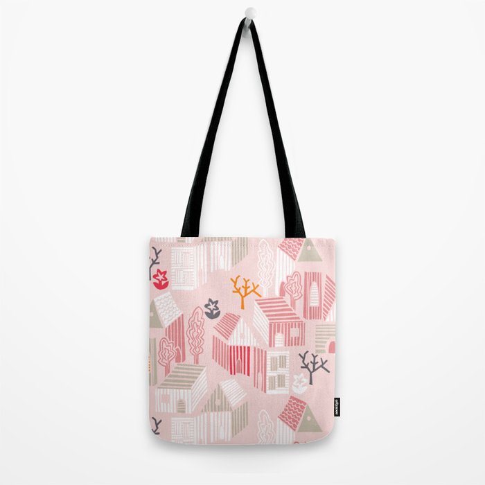 City life neighborhood pearl pink Tote Bag Gallery Image 2