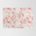 City life neighborhood pearl pink Rug Gallery Image 2