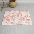 City life neighborhood pearl pink Rug Gallery Image 1