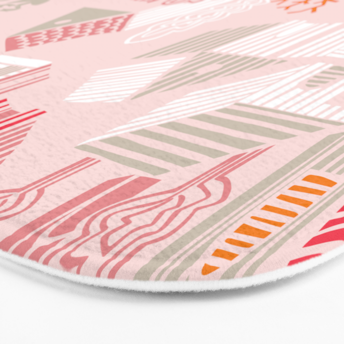 City life neighborhood pearl pink Bath Mat Gallery Image 3