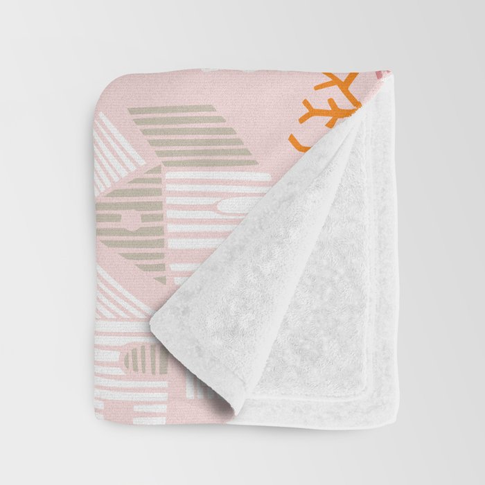 City life neighborhood pearl pink Throw Blanket Gallery Image 3