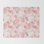 City life neighborhood pearl pink Throw Blanket Gallery Image 2