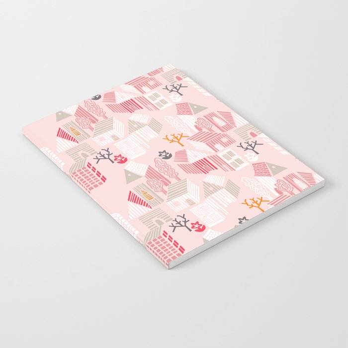 City life neighborhood pearl pink Notebook Gallery Image 1