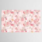 City life neighborhood pearl pink Tablecloth Gallery Image 2