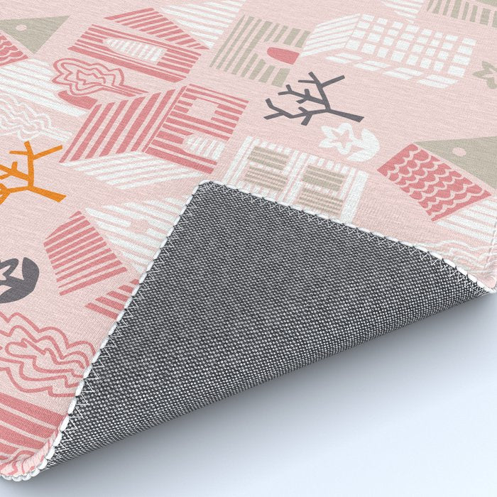 City life neighborhood pearl pink Rug Gallery Image 4