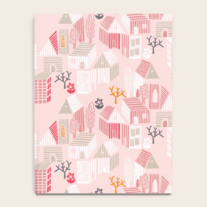 City life neighborhood pearl pink Notebook Gallery Image 4
