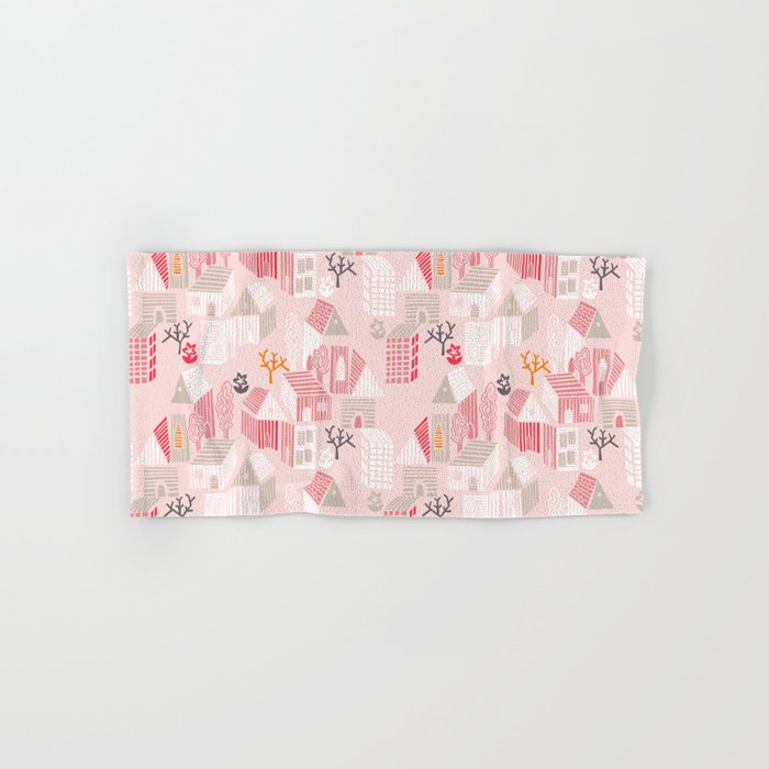 City life neighborhood pearl pink Bath Towel Gallery Image 1