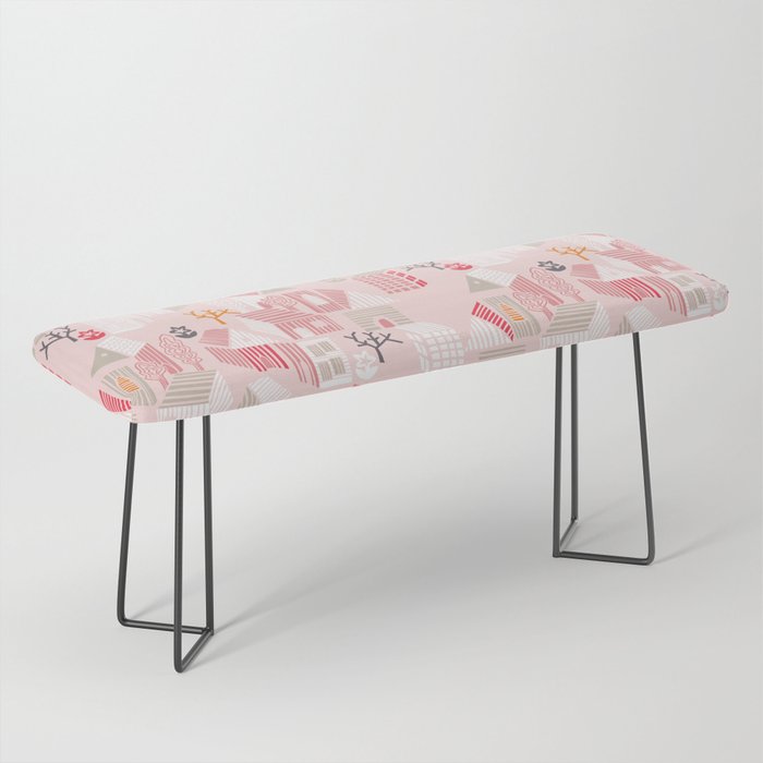 City life neighborhood pearl pink Bench Gallery Image 1
