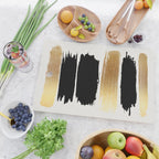 Brush Strokes (Black/Gold) Cutting Board Gallery Image 2