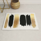 Brush Strokes (Black/Gold) Rug Gallery Image 1