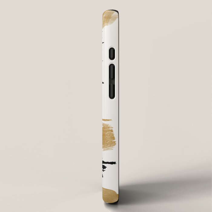 Brush Strokes (Black/Gold) iPhone Case Gallery Image 2