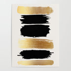 Brush Strokes (Black/Gold) Poster Gallery Image 4