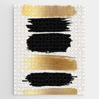 Brush Strokes (Black/Gold) Jigsaw Puzzle Gallery Image 1