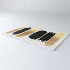 Brush Strokes (Black/Gold) Rug Gallery Image 3