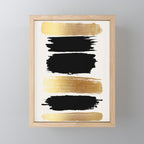 Brush Strokes (Black/Gold) Mini Art Print Gallery Image 1