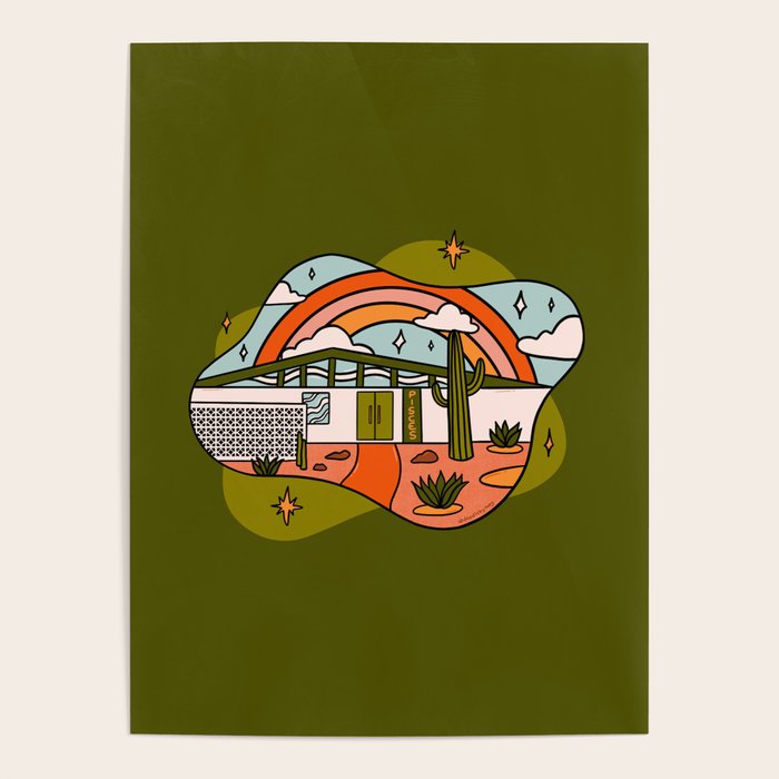 Pisces Mid Century House Poster Gallery Image 4