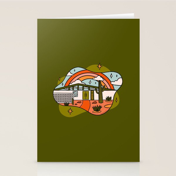 Pisces Mid Century House Stationery Card Gallery Image 2