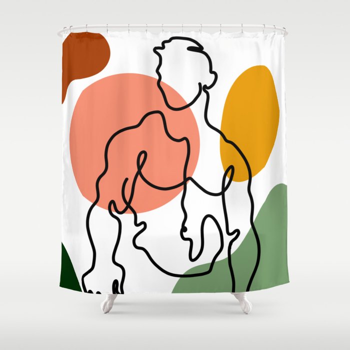 NOODDOOD Lines 8 Shower Curtain Gallery Image 1