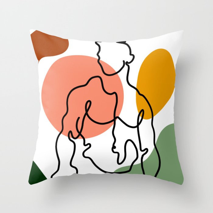 NOODDOOD Lines 8 Throw Pillow Gallery Image 1